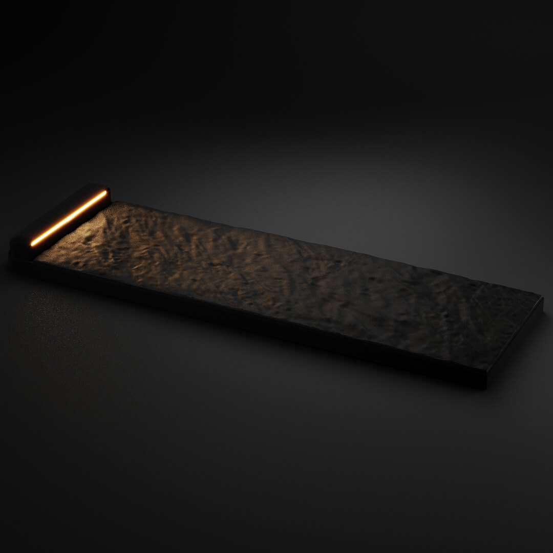 LED Светильник для шаговой плиты STONE Черный Сланец 330х75х98мм в Борисоглебске фото