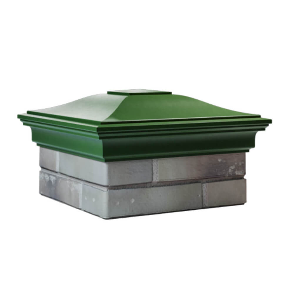 Колпак Zking Монблан Зеленый на столб 1.5х1.5 еврокирпича 0.7НФ (355х355мм) в Борисоглебске фото