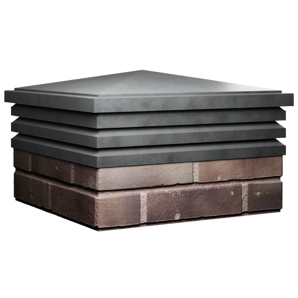 Колпак Zking Бона ХайТек Серый на столб 2х2 кирпича (513х513мм) в Борисоглебске фото