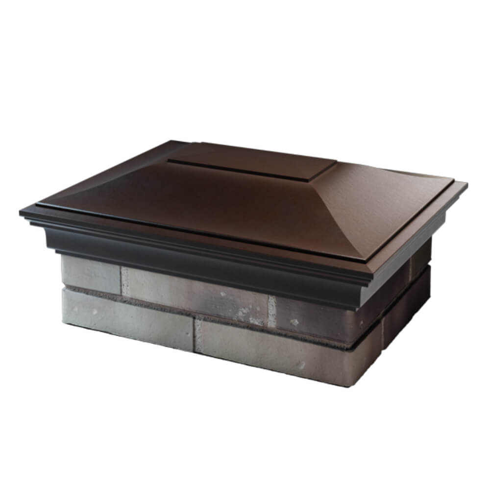 Колпак Zking Монблан Коричневый на столб 2х1.5 кирпича (515х385мм) в Борисоглебске фото