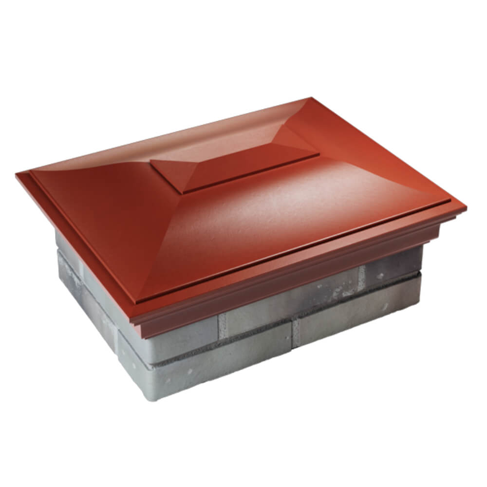 Колпак Zking Монблан Красный на столб 2х1.5 кирпича (515х385мм) Борисоглебск фото