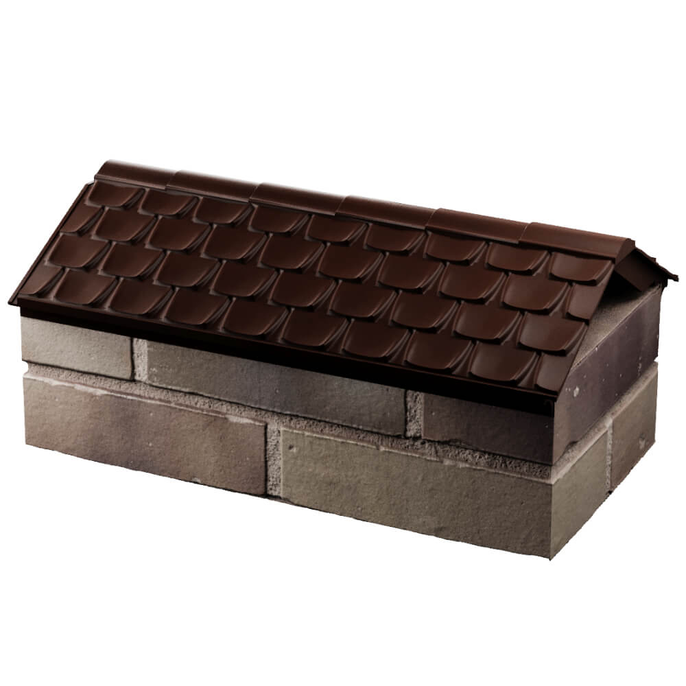 Парапет Zking Эльбрус Коричневый с посадкой на 1 кирпич (255мм) в Борисоглебске фото