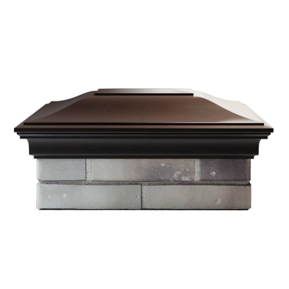 Колпак Zking Монблан Коричневый на столб 2х1.5 кирпича (515х385мм) в Борисоглебске фото