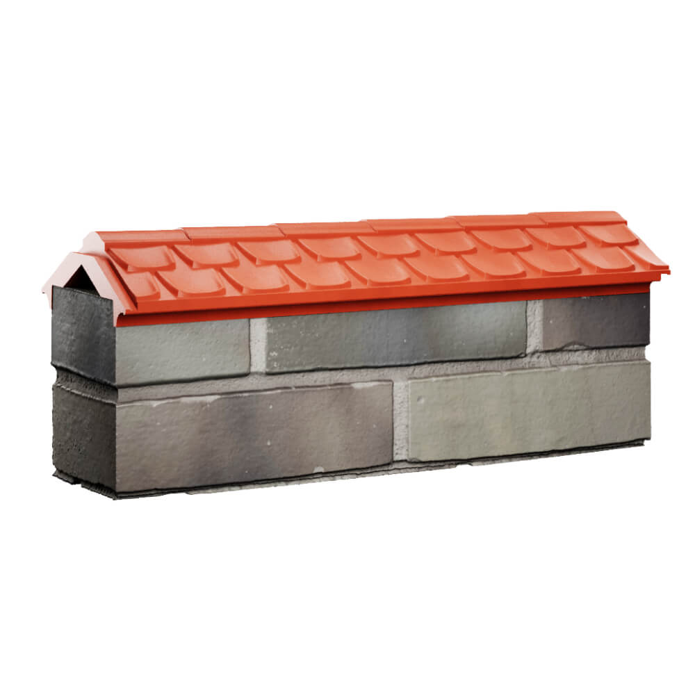 Парапет Zking Эльбрус Красный с посадкой на 0.5 кирпича (130мм) Борисоглебск фото
