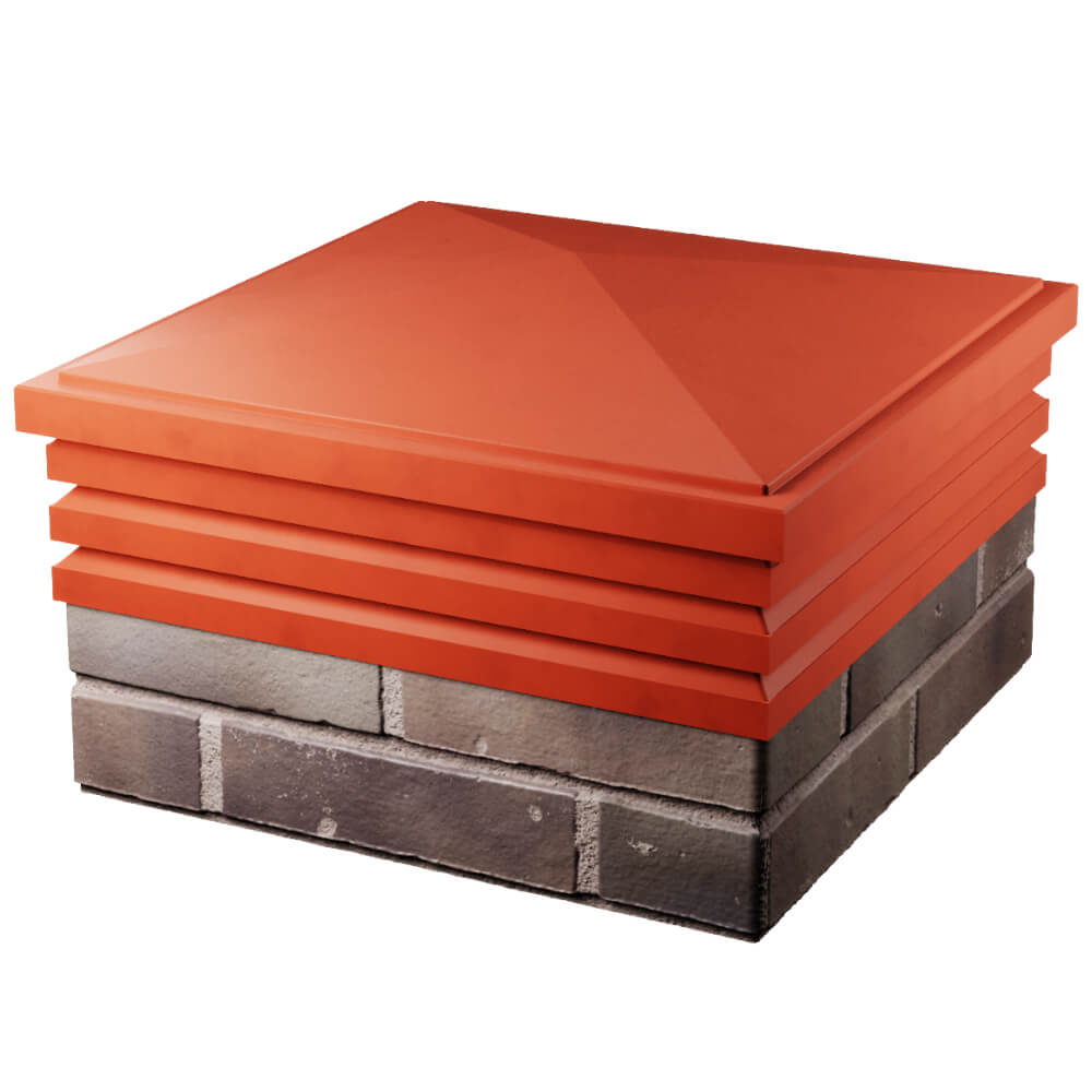 Колпак Zking Бона ХайТек Красный на столб 2х2 кирпича (513х513мм) в Борисоглебске фото