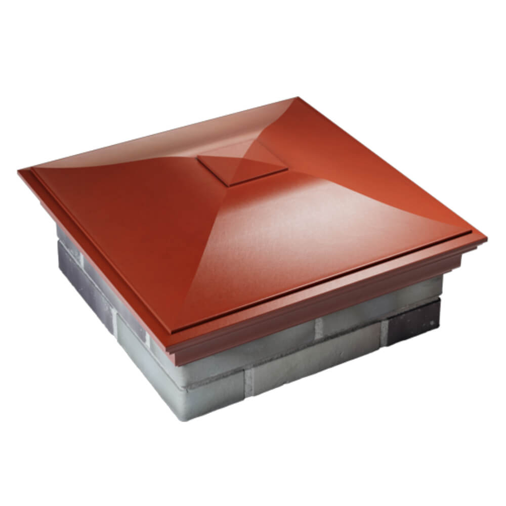 Колпак Zking Монблан Красный на столб 2х2 кирпича (515х515мм) Борисоглебск фото