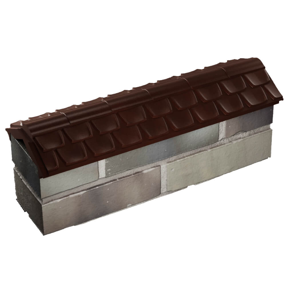 Парапет Zking Эльбрус Коричневый с посадкой на 0.5 кирпича (130мм) в Борисоглебске фото