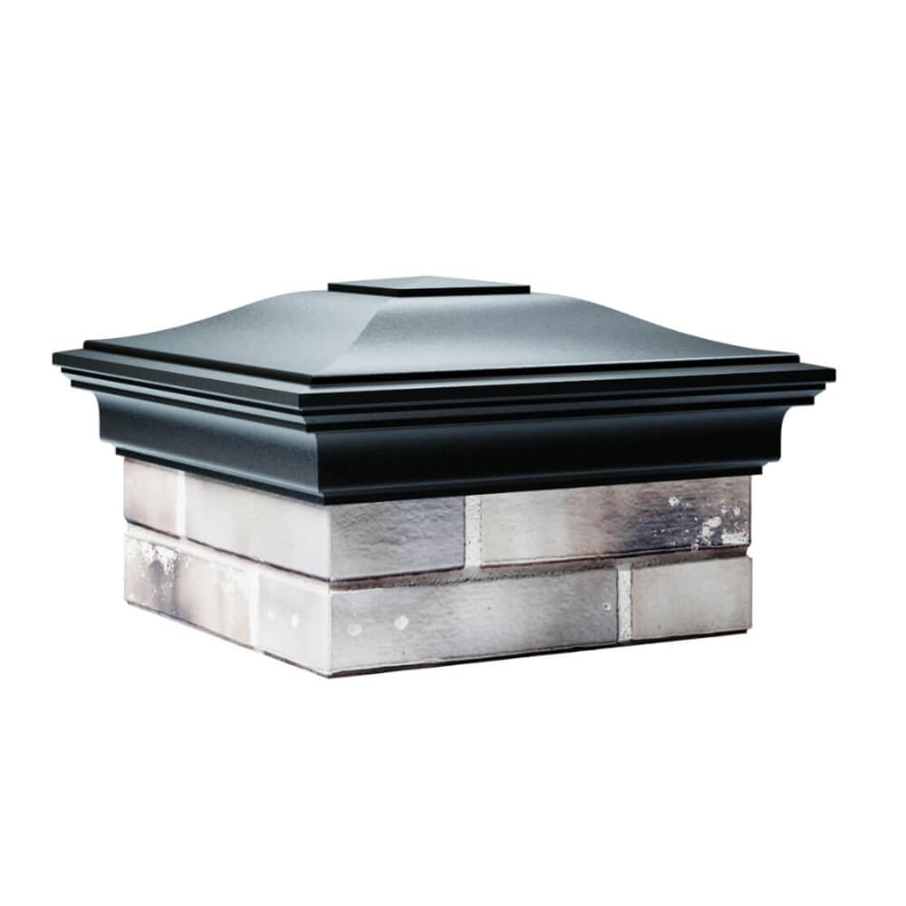 Колпак Zking Монблан Черный на столб 1.5х1.5 еврокирпича 0.7НФ (355х355мм) в Борисоглебске фото