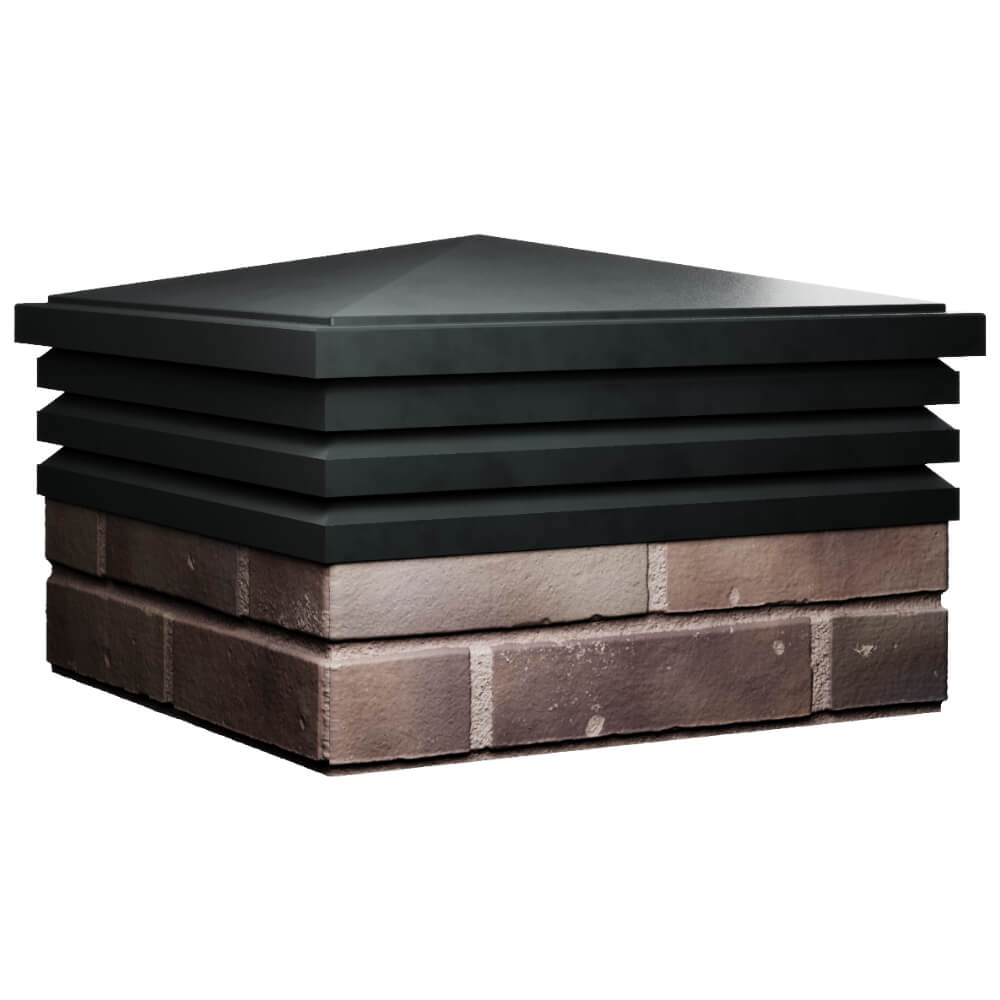 Колпак Zking Бона ХайТек Черный на столб 2х2 кирпича (513х513мм) в Борисоглебске фото