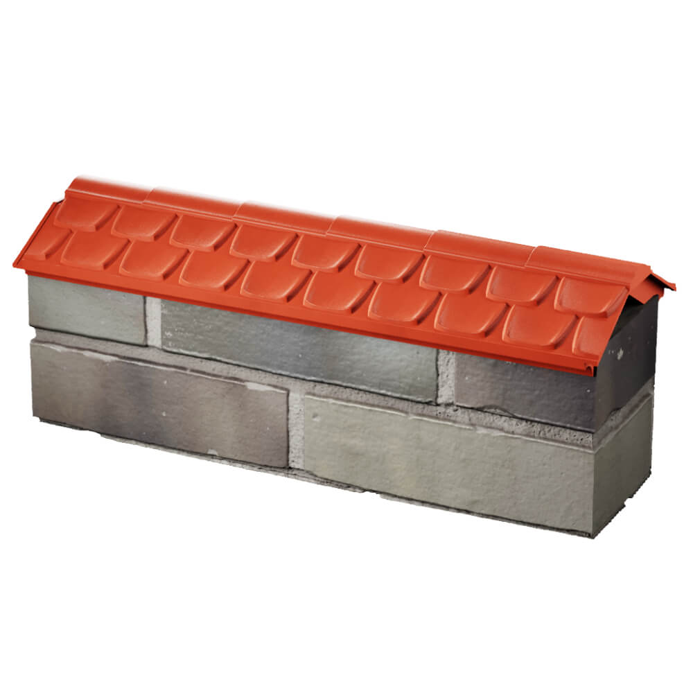 Парапет Zking Эльбрус Красный с посадкой на 0.5 кирпича (130мм) в Борисоглебске фото