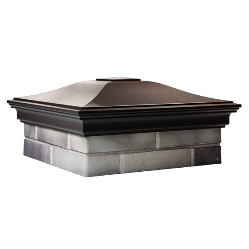 Колпак Zking Монблан Коричневый на столб 2х2 кирпича (515х515мм) в Борисоглебске фото