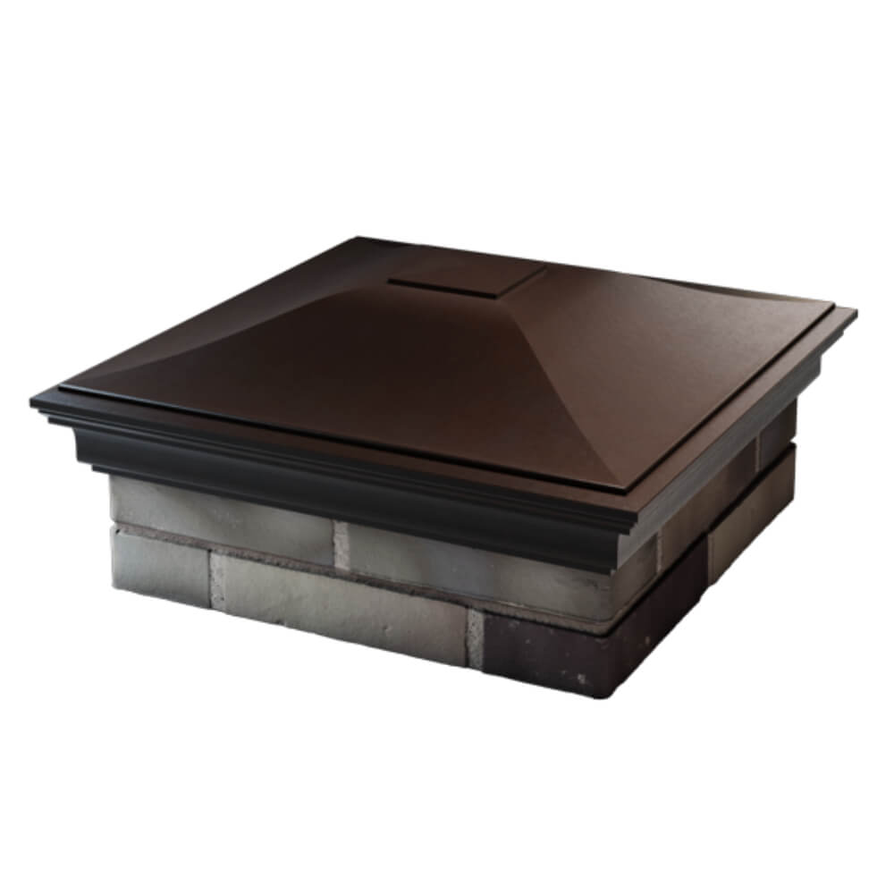 Колпак Zking Монблан Коричневый на столб 2х2 кирпича (515х515мм) в Борисоглебске фото