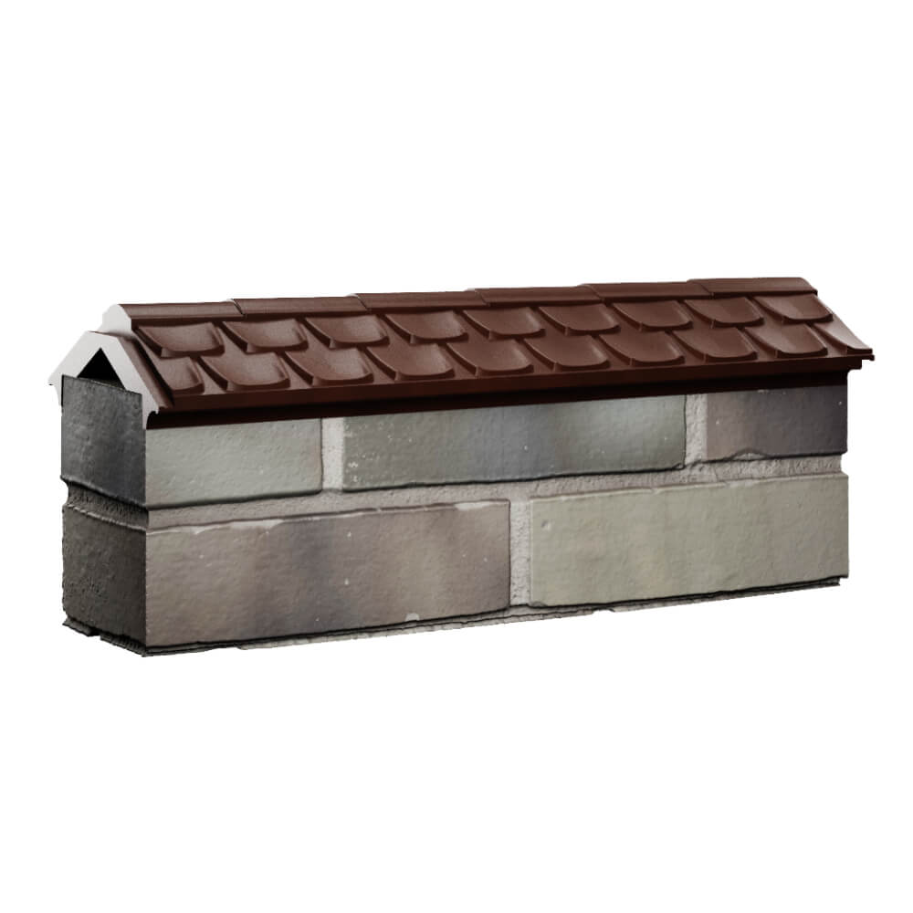Парапет Zking Эльбрус Коричневый с посадкой на 0.5 кирпича (130мм) Борисоглебск фото