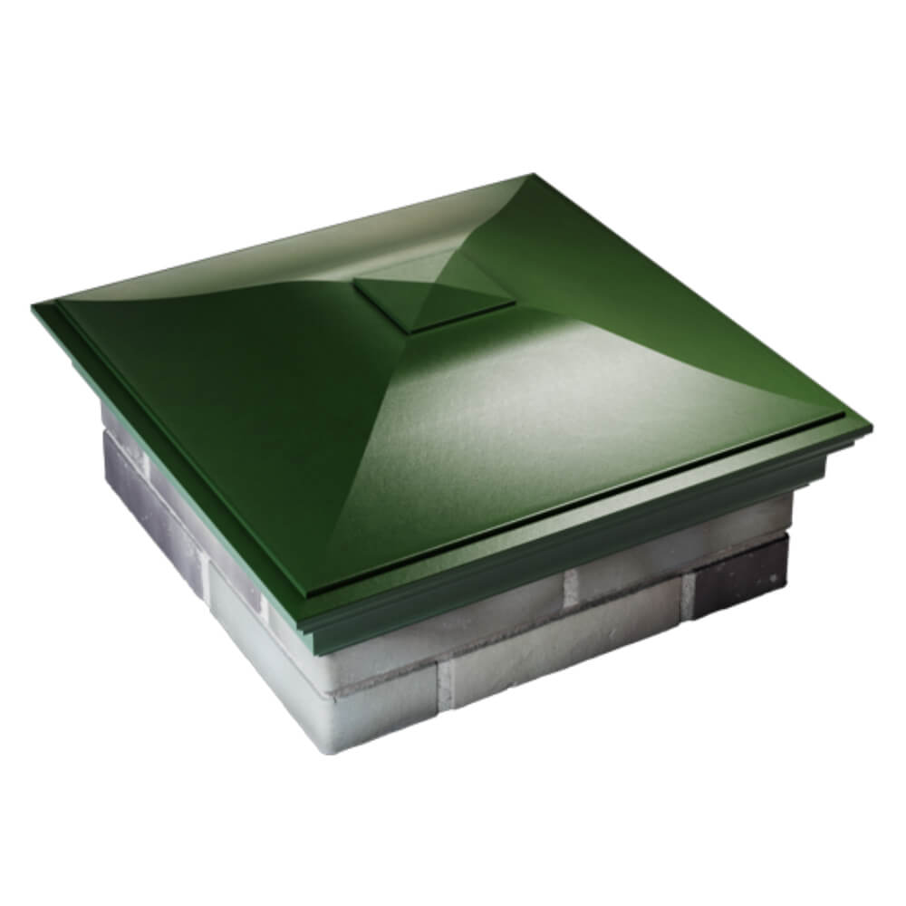 Колпак Zking Монблан Зеленый на столб 2х2 кирпича (515х515мм) Борисоглебск фото