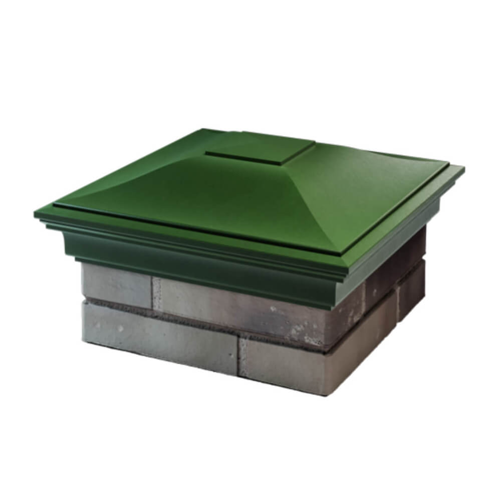 Колпак Zking Монблан Зеленый на столб 1.5х1.5 еврокирпича 0.7НФ (355х355мм) в Борисоглебске фото