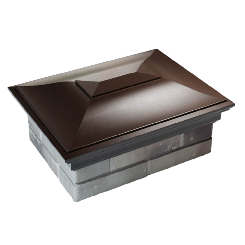 Колпак Zking Монблан Коричневый на столб 2х1.5 кирпича (515х385мм) Борисоглебск фото