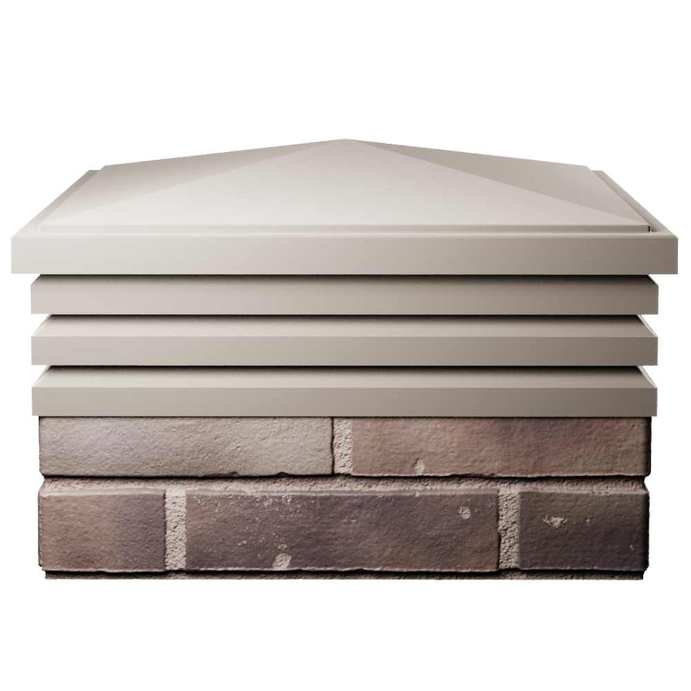 Колпак Zking Бона ХайТек Бежевый на столб 2х2 кирпича (513х513мм) Борисоглебск фото