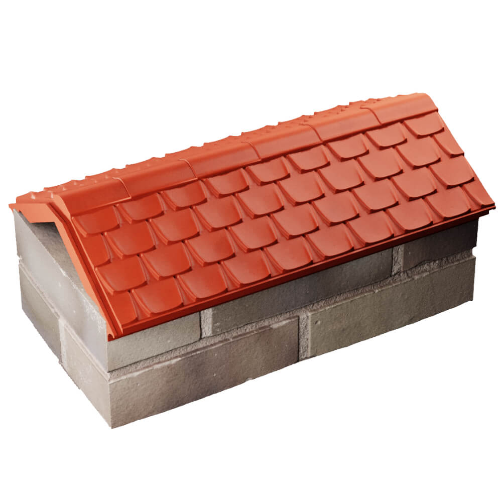 Парапет Zking Эльбрус Красный с посадкой на 1 кирпич (255мм) в Борисоглебске фото