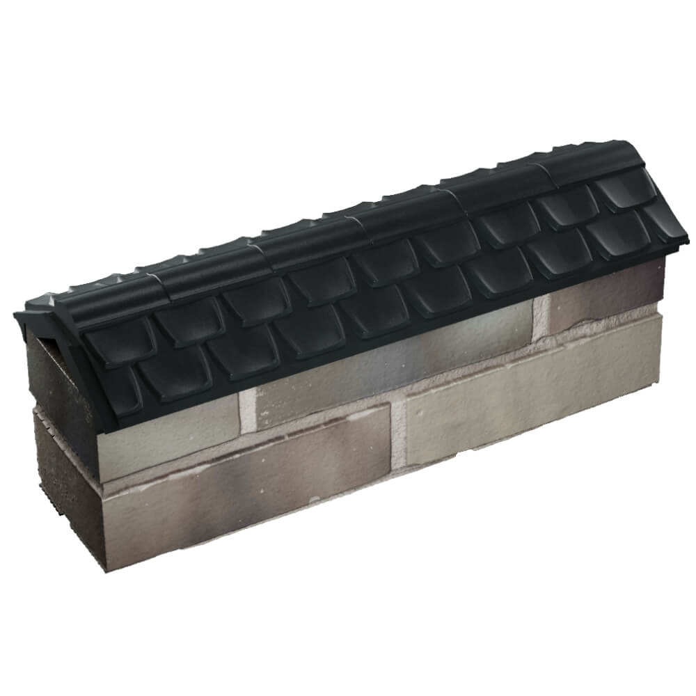 Парапет Zking Эльбрус Черный с посадкой на 0.5 кирпича (130мм) в Борисоглебске фото