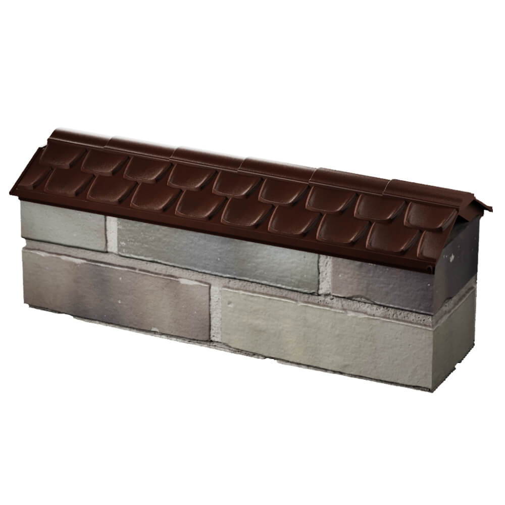 Парапет Zking Эльбрус Коричневый с посадкой на 0.5 кирпича (130мм) в Борисоглебске фото