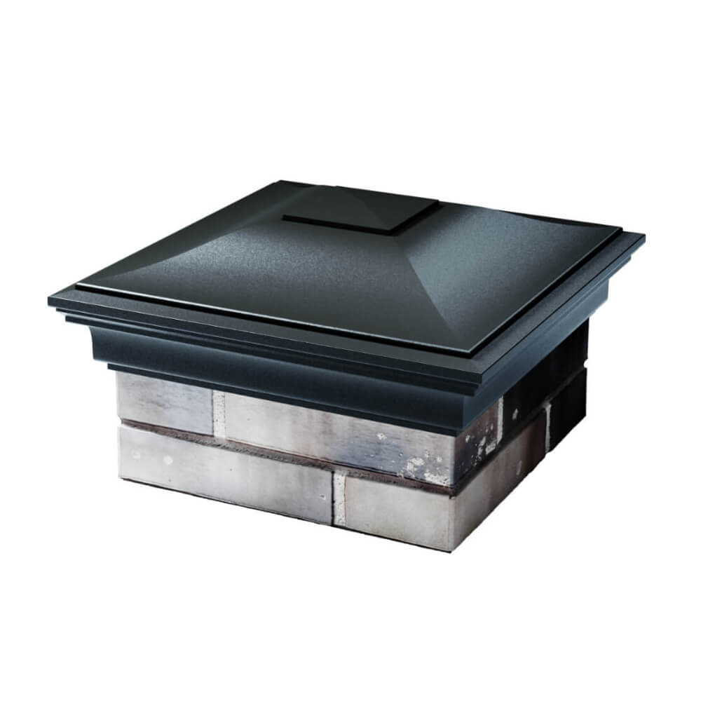 Колпак Zking Монблан Черный на столб 1.5х1.5 еврокирпича 0.7НФ (355х355мм) в Борисоглебске фото