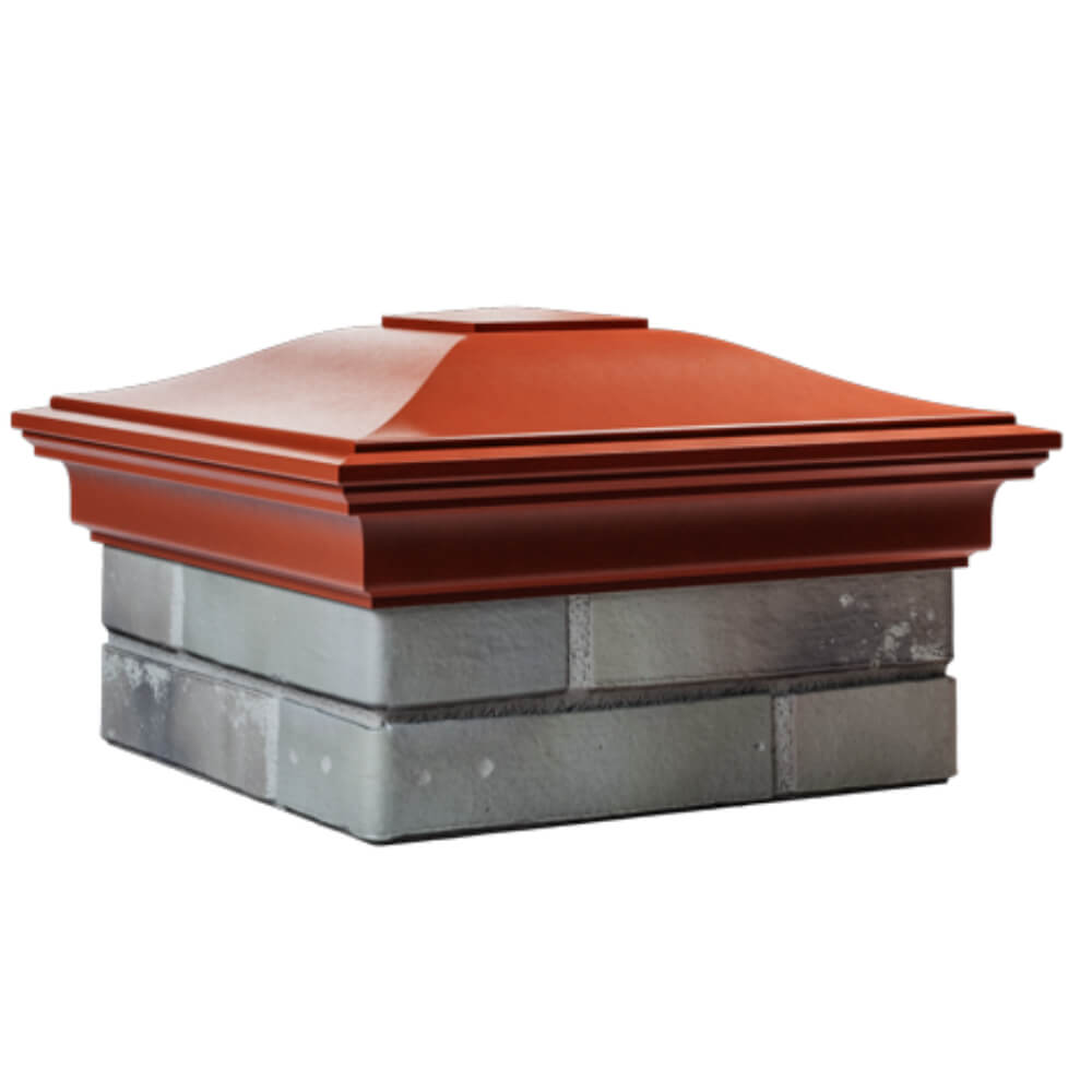 Колпак Zking Монблан Красный на столб 1.5х1.5 кирпича (385х385мм) в Борисоглебске фото