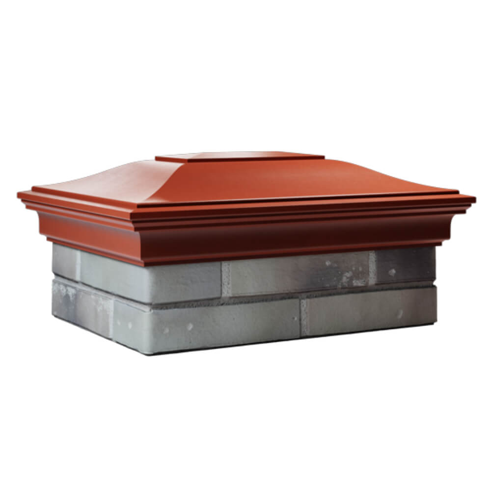 Колпак Zking Монблан Красный на столб 2х1.5 кирпича (515х385мм) в Борисоглебске фото