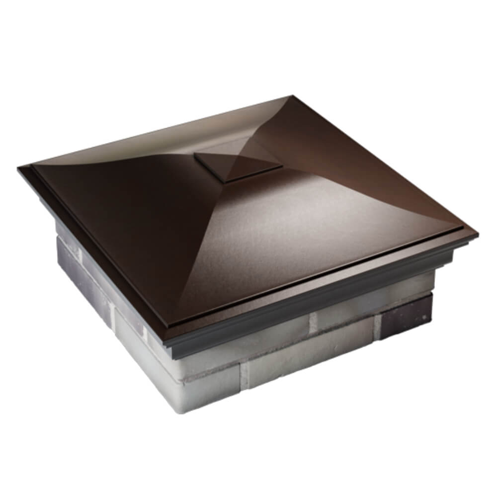 Колпак Zking Монблан Коричневый на столб 2х2 кирпича (515х515мм) Борисоглебск фото