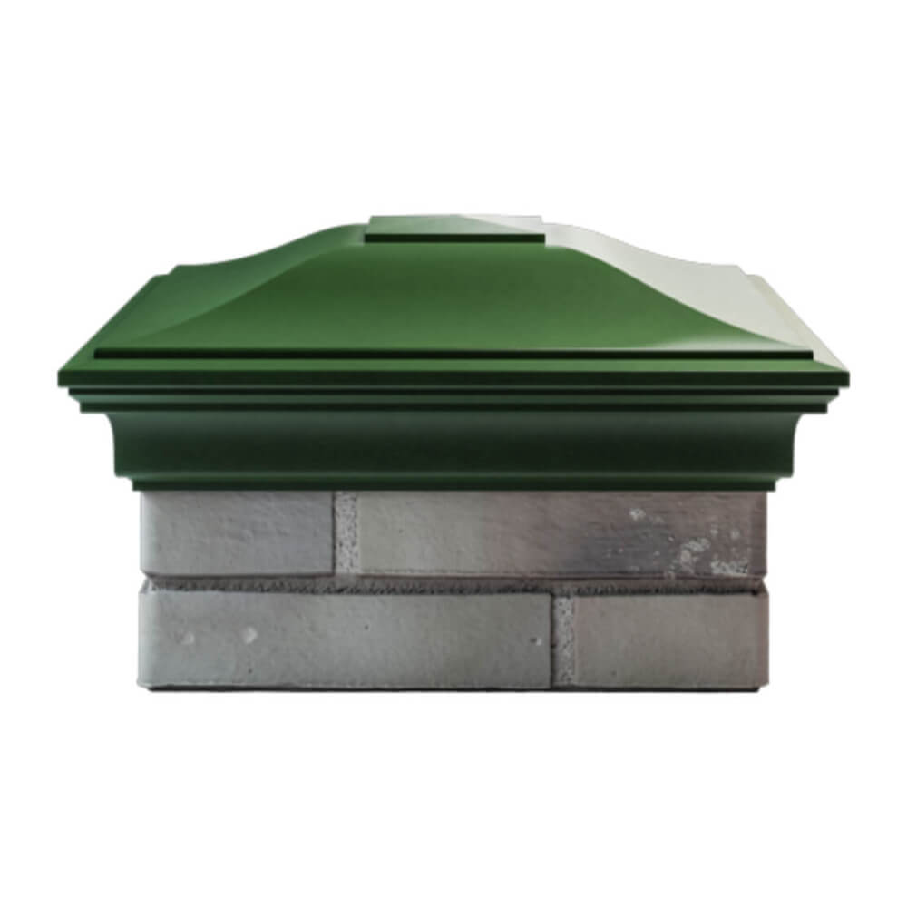 Колпак Zking Монблан Зеленый на столб 1.5х1.5 еврокирпича 0.7НФ (355х355мм) Борисоглебск фото