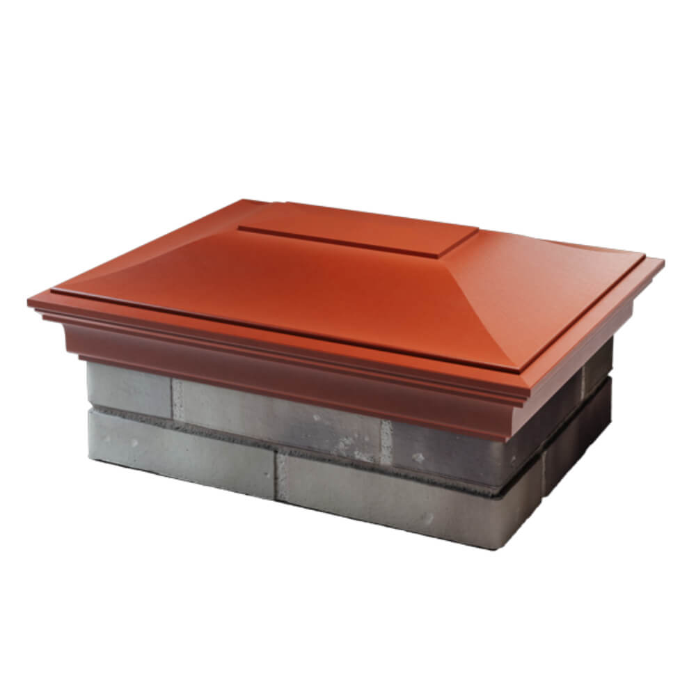 Колпак Zking Монблан Красный на столб 2х1.5 кирпича (515х385мм) в Борисоглебске фото