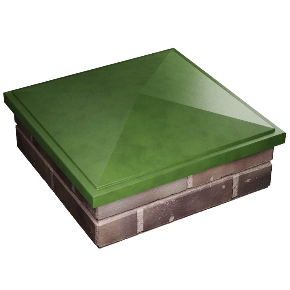 Колпак Zking БонаМоно Зеленый на столб 2х2 кирпича (515х515, 530х530мм) в Борисоглебске фото