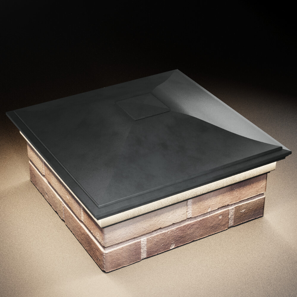 Колпак Zking Монблан Серый на столб 2х2 кирпича (515х515мм) c подсветкой в Борисоглебске фото