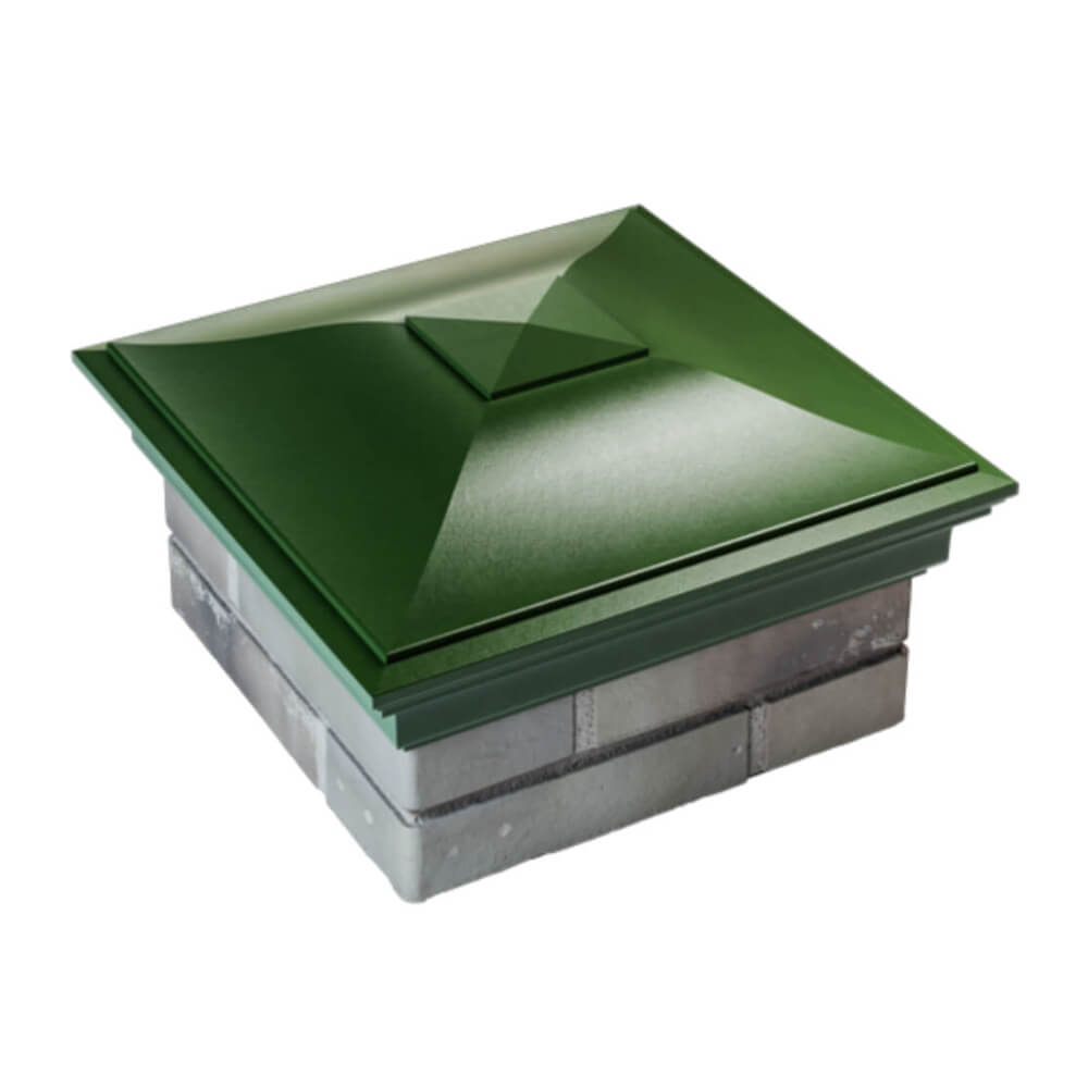 Колпак Zking Монблан Зеленый на столб 1.5х1.5 еврокирпича 0.7НФ (355х355мм) в Борисоглебске фото