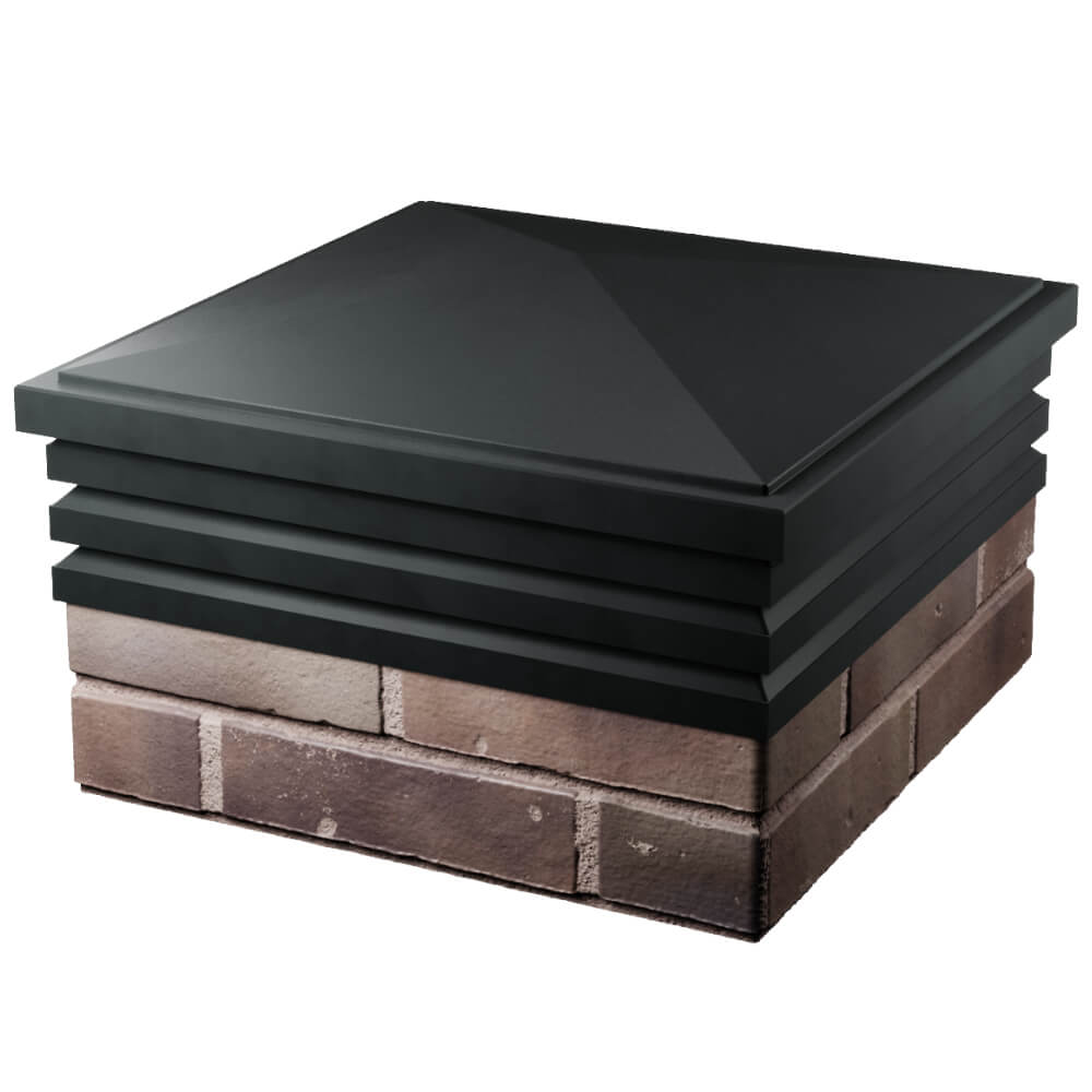 Колпак Zking Бона ХайТек Черный на столб 2х2 кирпича (513х513мм) в Борисоглебске фото