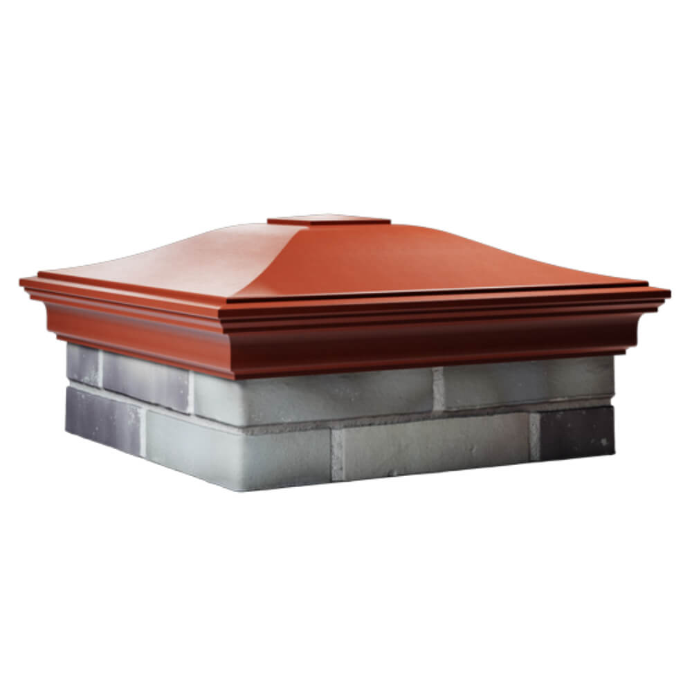 Колпак Zking Монблан Красный на столб 2х2 кирпича (515х515мм) в Борисоглебске фото