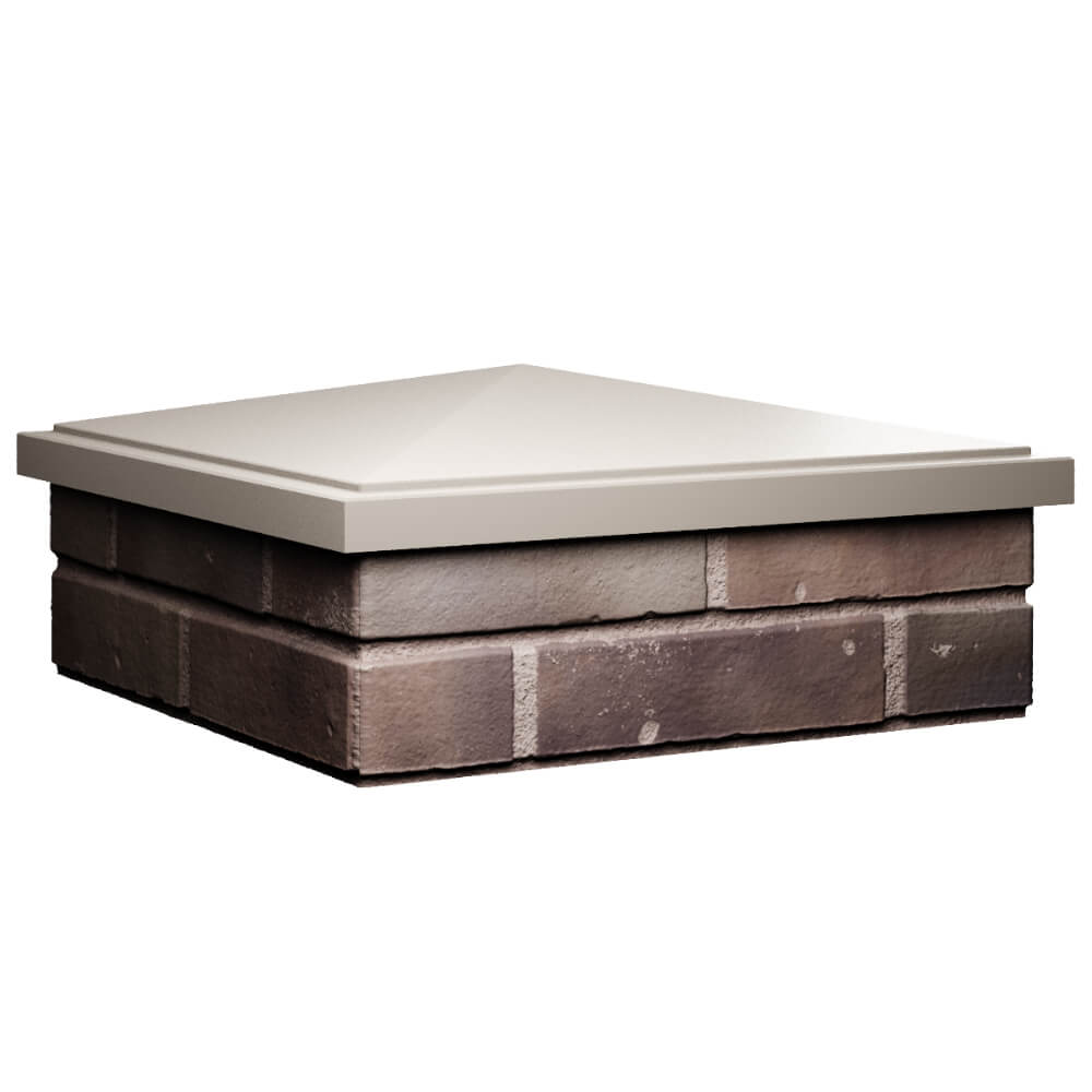 Колпак Zking БонаМоно Бежевый на столб 2х2 кирпича (515х515, 530х530мм) в Борисоглебске фото