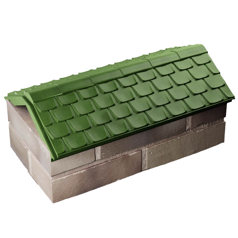 Парапет Zking Эльбрус Зеленый с посадкой на 1 кирпич (255мм) в Борисоглебске фото