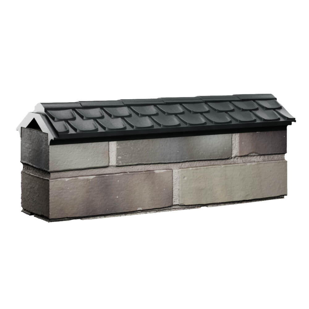 Парапет Zking Эльбрус Черный с посадкой на 0.5 кирпича (130мм) Борисоглебск фото