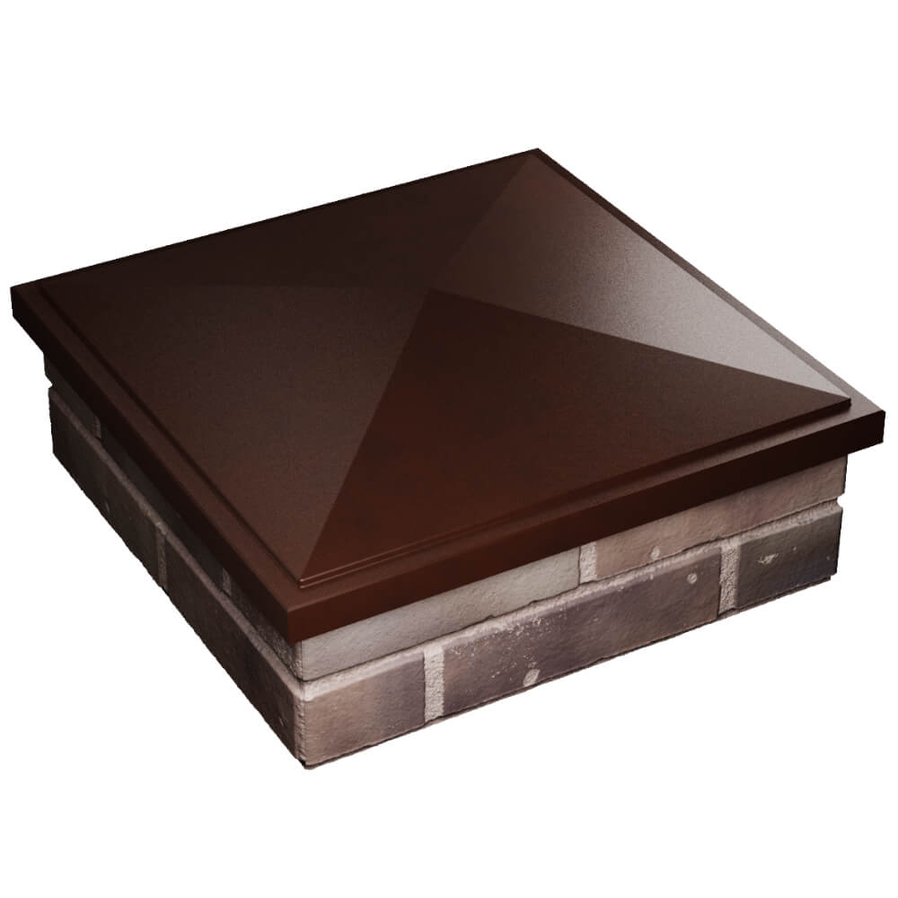 Колпак Zking БонаМоно Коричневый на столб 2х2 кирпича (515х515, 530х530мм) в Борисоглебске фото