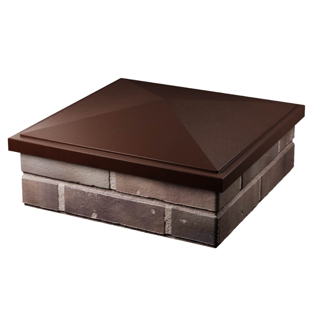 Колпак Zking БонаМоно Коричневый на столб 2х2 кирпича (515х515, 530х530мм) в Борисоглебске фото