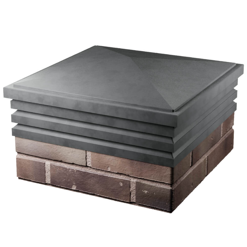 Колпак Zking Бона ХайТек Серый на столб 2х2 кирпича (513х513мм) в Борисоглебске фото