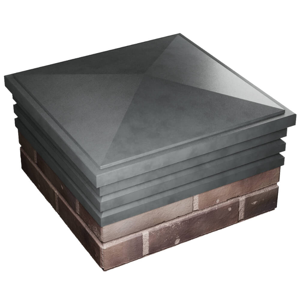 Колпак Zking Бона ХайТек Серый на столб 2х2 кирпича (513х513мм) в Борисоглебске фото