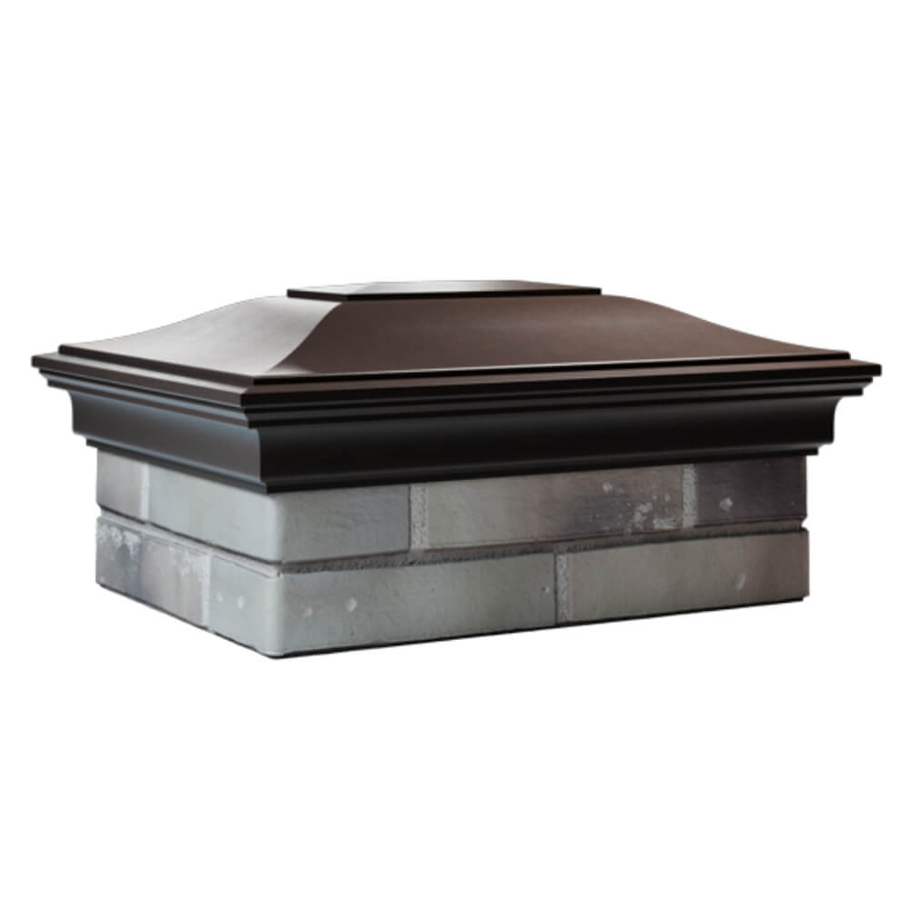 Колпак Zking Монблан Коричневый на столб 2х1.5 кирпича (515х385мм) в Борисоглебске фото