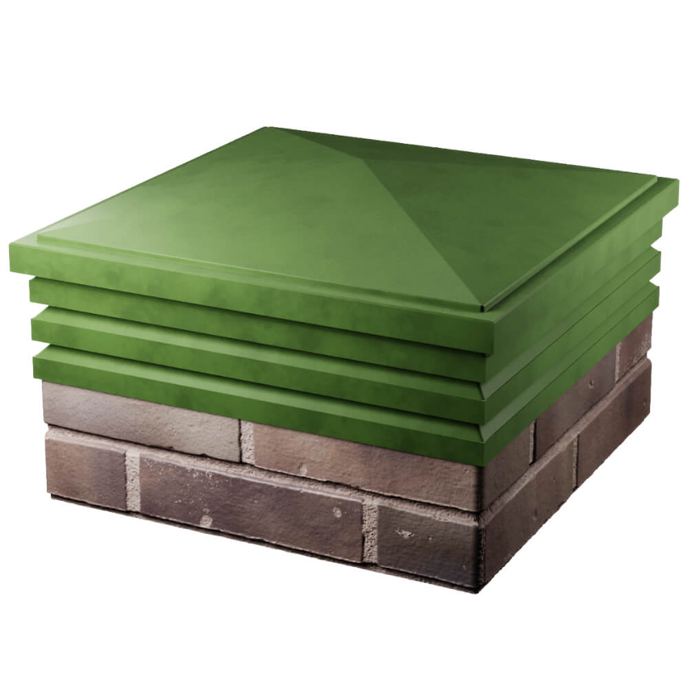 Колпак Zking Бона ХайТек Зеленый на столб 2х2 кирпича (513х513мм) в Борисоглебске фото