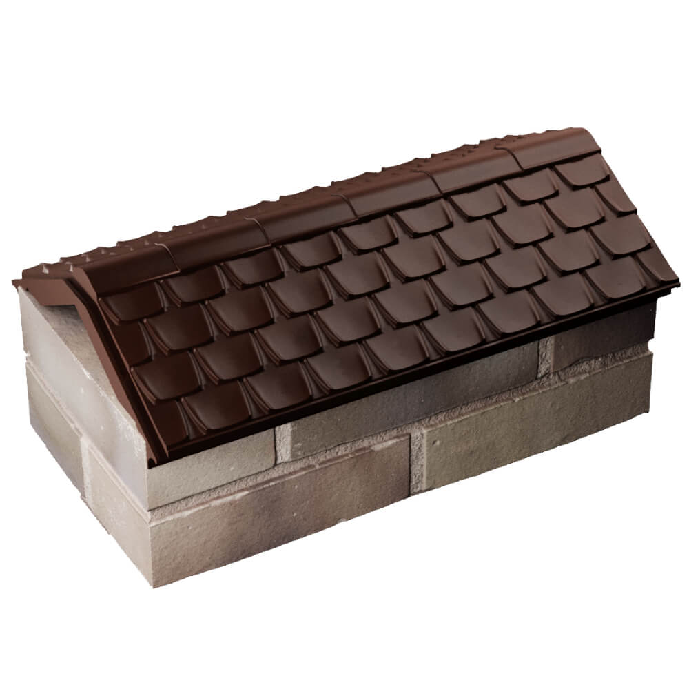Парапет Zking Эльбрус Коричневый с посадкой на 1 кирпич (255мм) в Борисоглебске фото