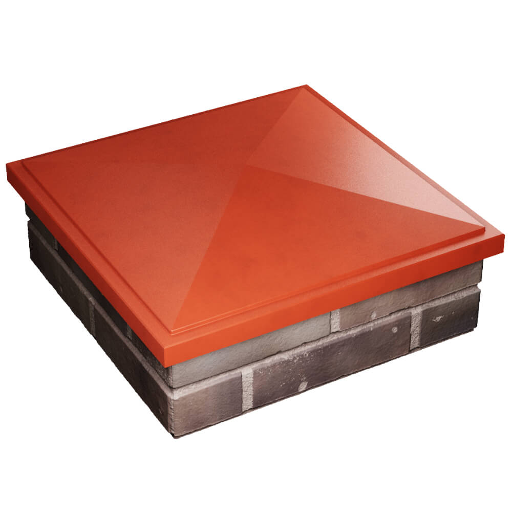 Колпак Zking БонаМоно Красный на столб 2х2 кирпича (515х515, 530х530мм) в Борисоглебске фото