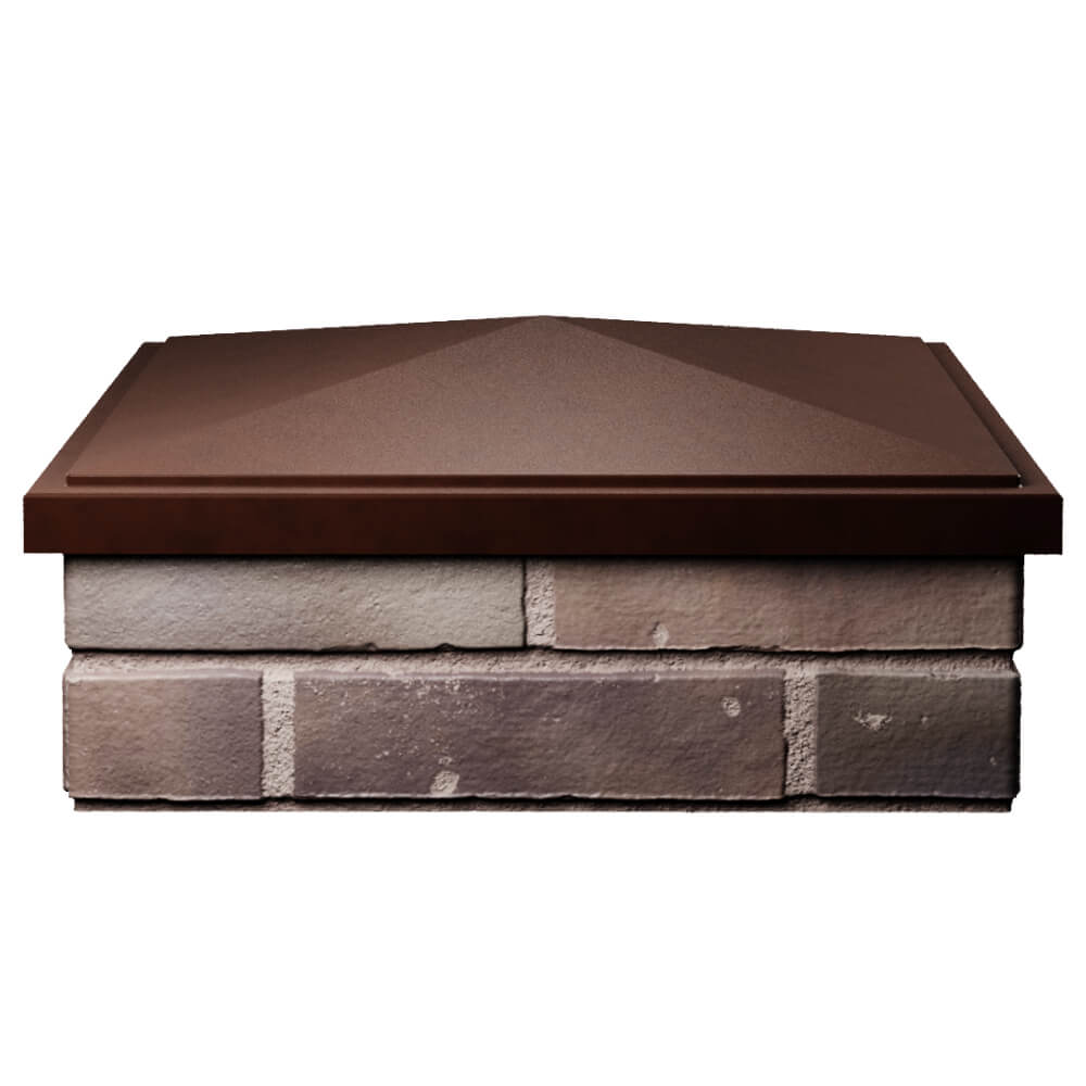 Колпак Zking БонаМоно Коричневый на столб 2х2 кирпича (515х515, 530х530мм) Борисоглебск фото