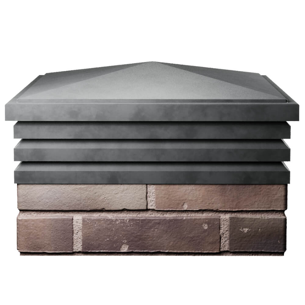 Колпак Zking Бона ХайТек Серый на столб 2х2 кирпича (513х513мм) Борисоглебск фото