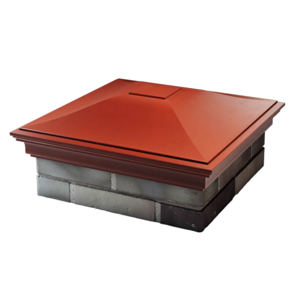 Колпак Zking Монблан Красный на столб 2х2 кирпича (515х515мм) в Борисоглебске фото