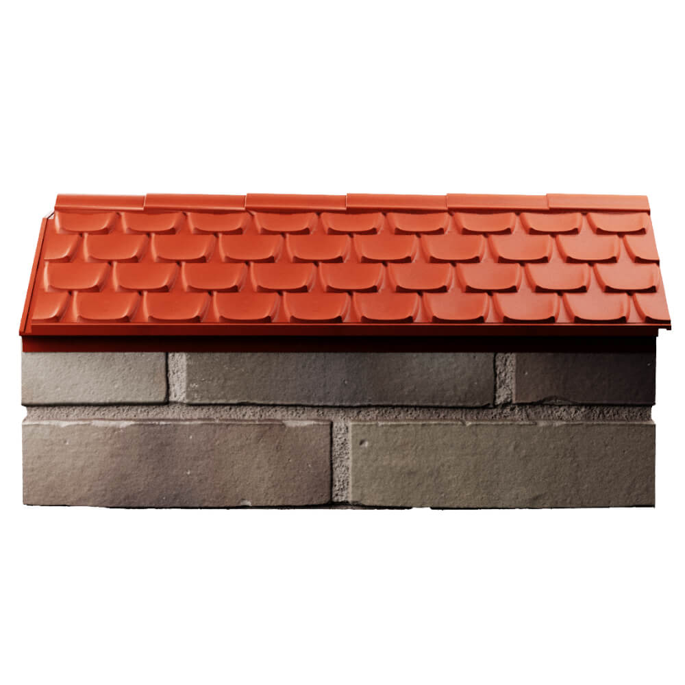 Парапет Zking Эльбрус Красный с посадкой на 1 кирпич (255мм) в Борисоглебске фото